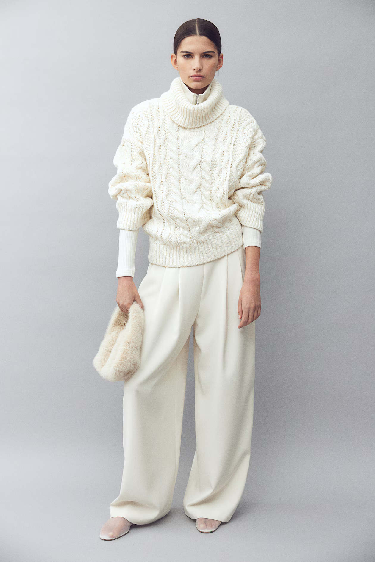 CABLE-KNIT POLO-NECK JUMPER | H&M (UK, MY, IN, SG, PH, TW, HK)