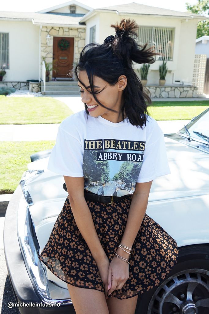 Junk Food The Beatles Abbey Road Glitter Tee | Urban Outfitters (US and RoW)