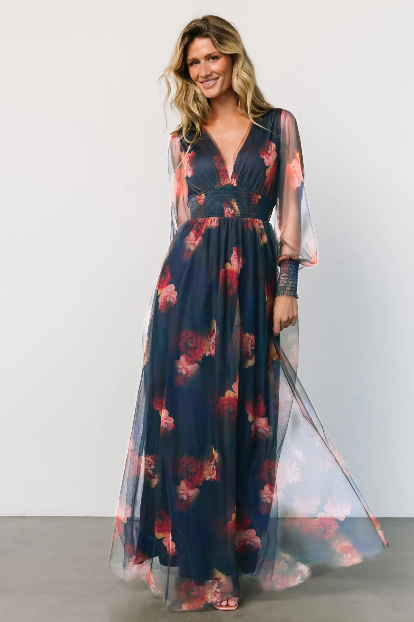 Layla Tulle Maxi Dress | Topaz Ombre Floral | Baltic Born