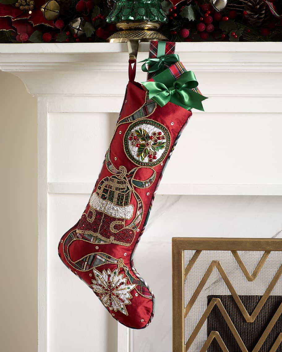 Kim Seybert Tinsel Treasure Stocking | Neiman Marcus