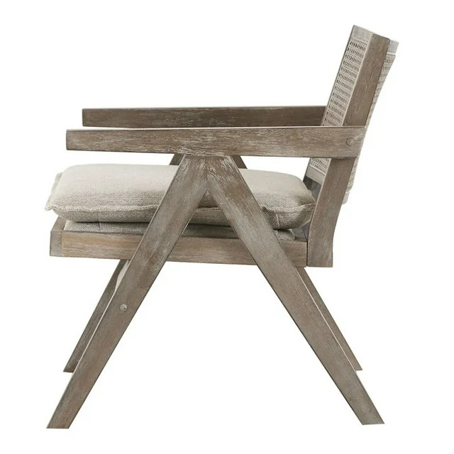 INK+IVY Ventura 30.25" Mid-Century Rattan and Wood Accent Chair in Brown | Walmart (CA)