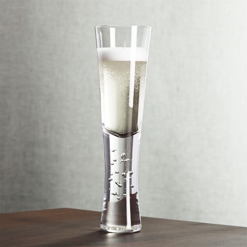 Verve Modern Champagne Glass Flute + Reviews | Crate & Barrel | Crate & Barrel