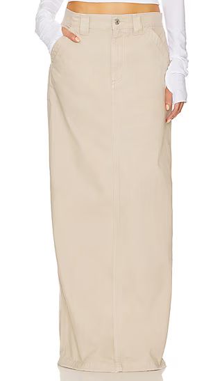 Workwear Long Skirt in Taupe | Revolve Clothing (Global)