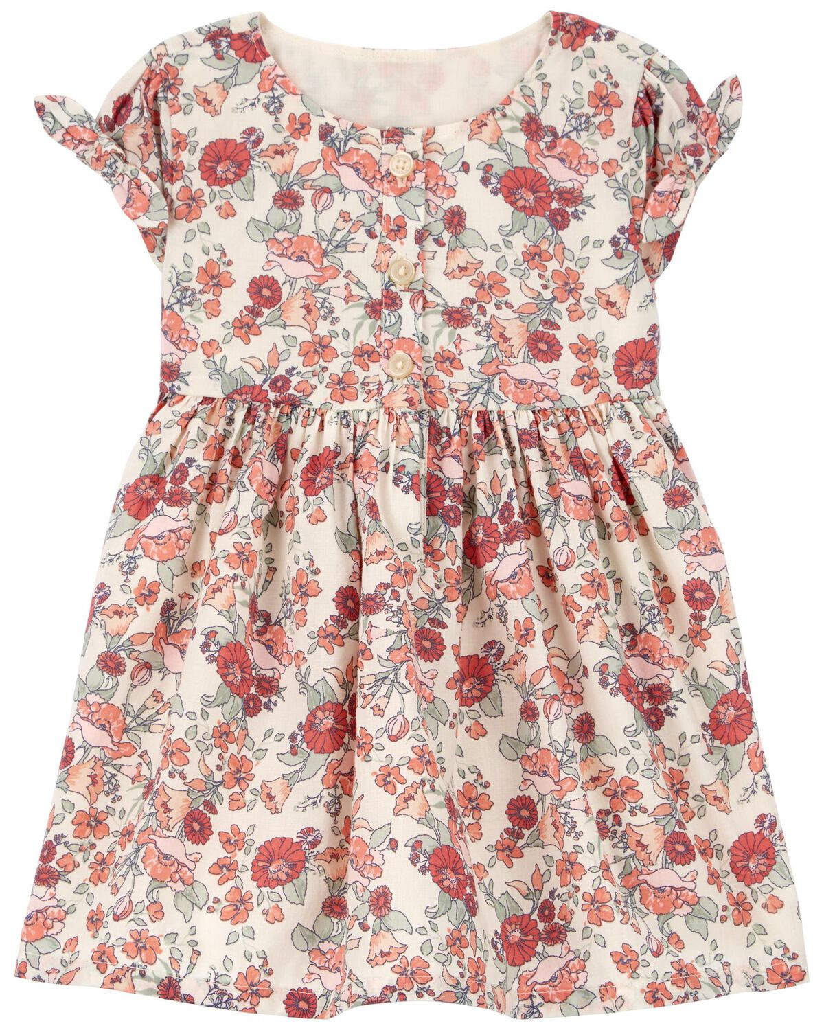 Baby Floral Print Puff Sleeve Dress - OshKosh | Carter's | Carter's