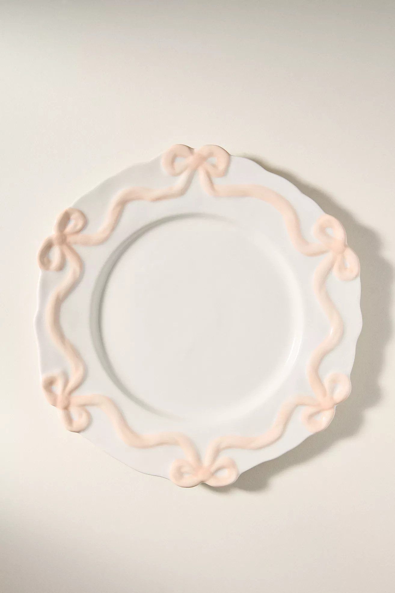 Benedita Bow Stoneware Dinner Plates, Set of 4 | Anthropologie (US)