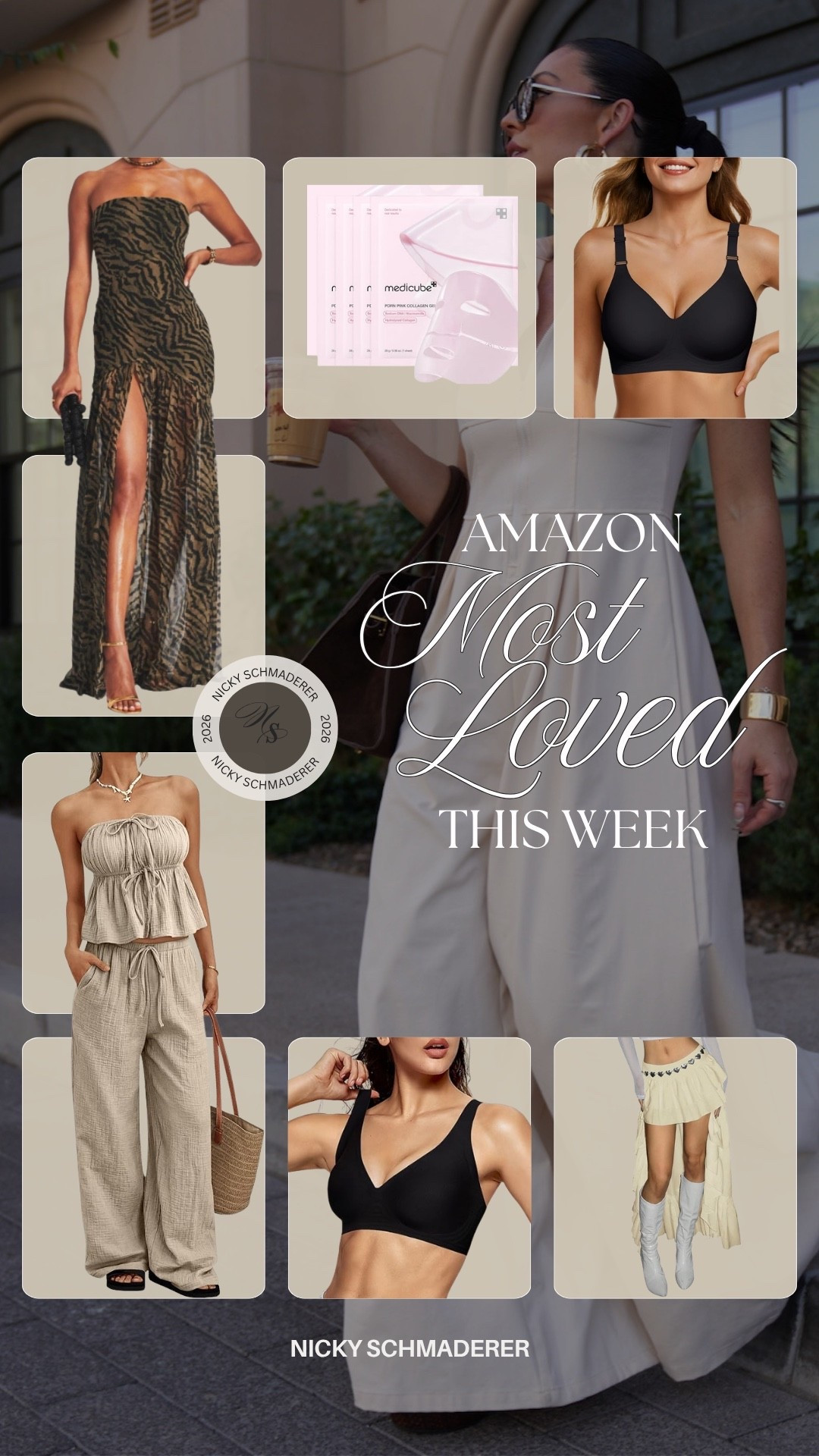 Most loved from Amazon this week! 
Zebra dress 
Linen set 
Medicube 
Oeak Amazon bras 
High low skirt 


#LTKootd #LTKFestival #LTKTravel