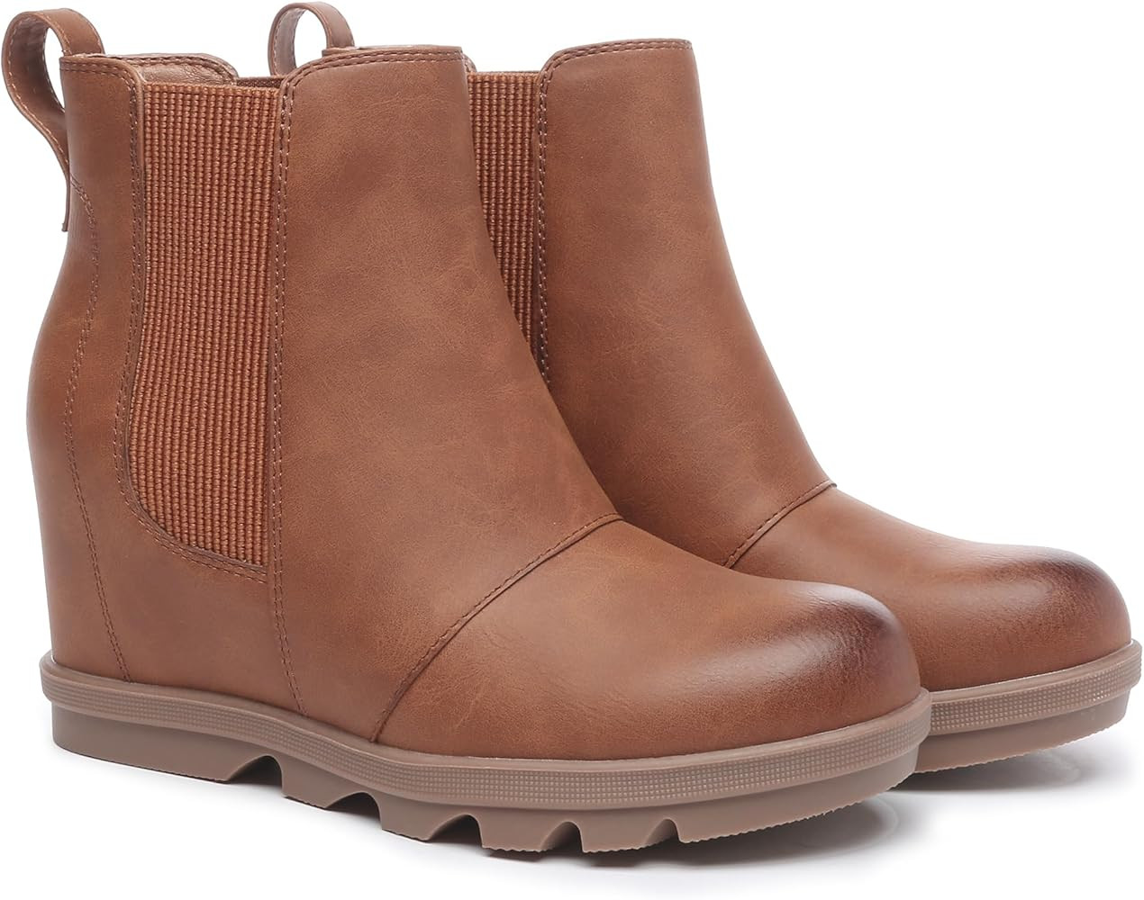 Athlefit Women's Wedge Boots Comfortable Ankle Wedge Booties | Amazon (US)