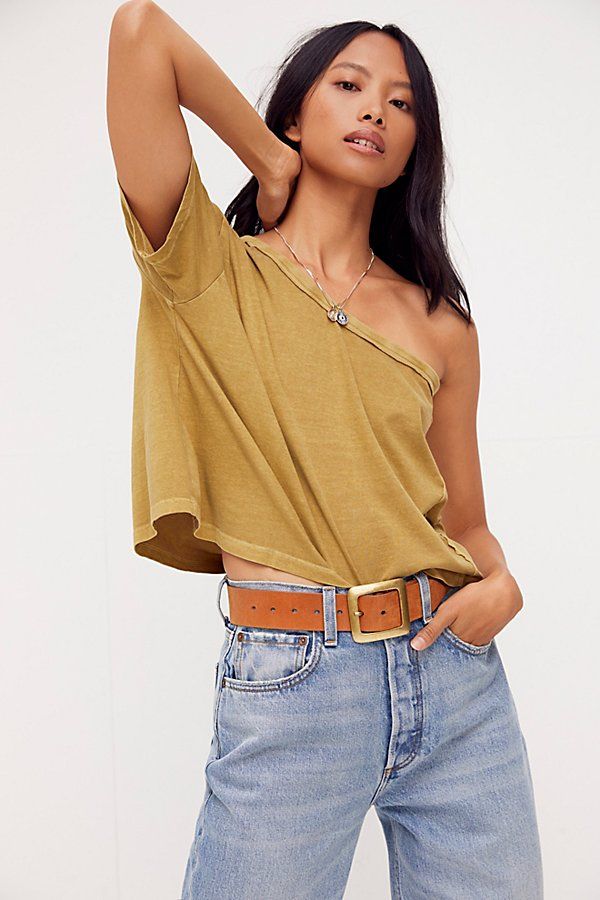 We The Free Aubrey Tee by We The Free at Free People, Untold Gold, L | Free People (UK)