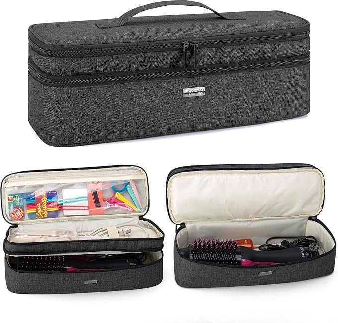 Teamoy Double-Layer Travel Storage Bag Compatible with Revlon One-Step Hair Dryer and Volumizer H... | Amazon (US)