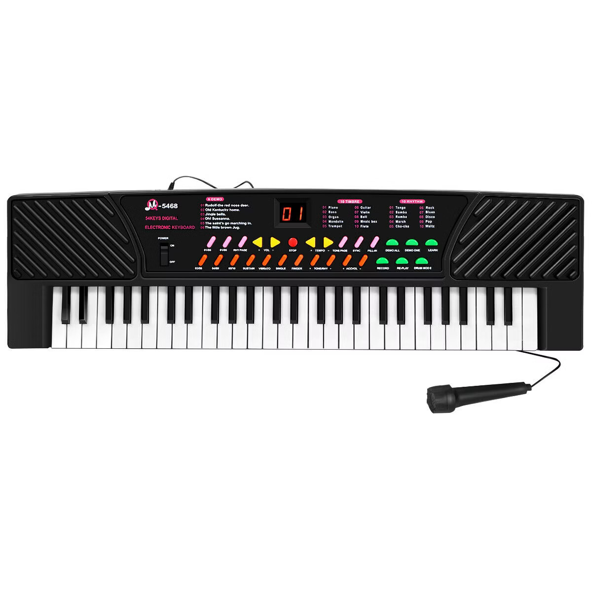 Costway 54 Keys Music Electronic Keyboard Kid Electric Piano Organ W/Mic & Adapter | Target