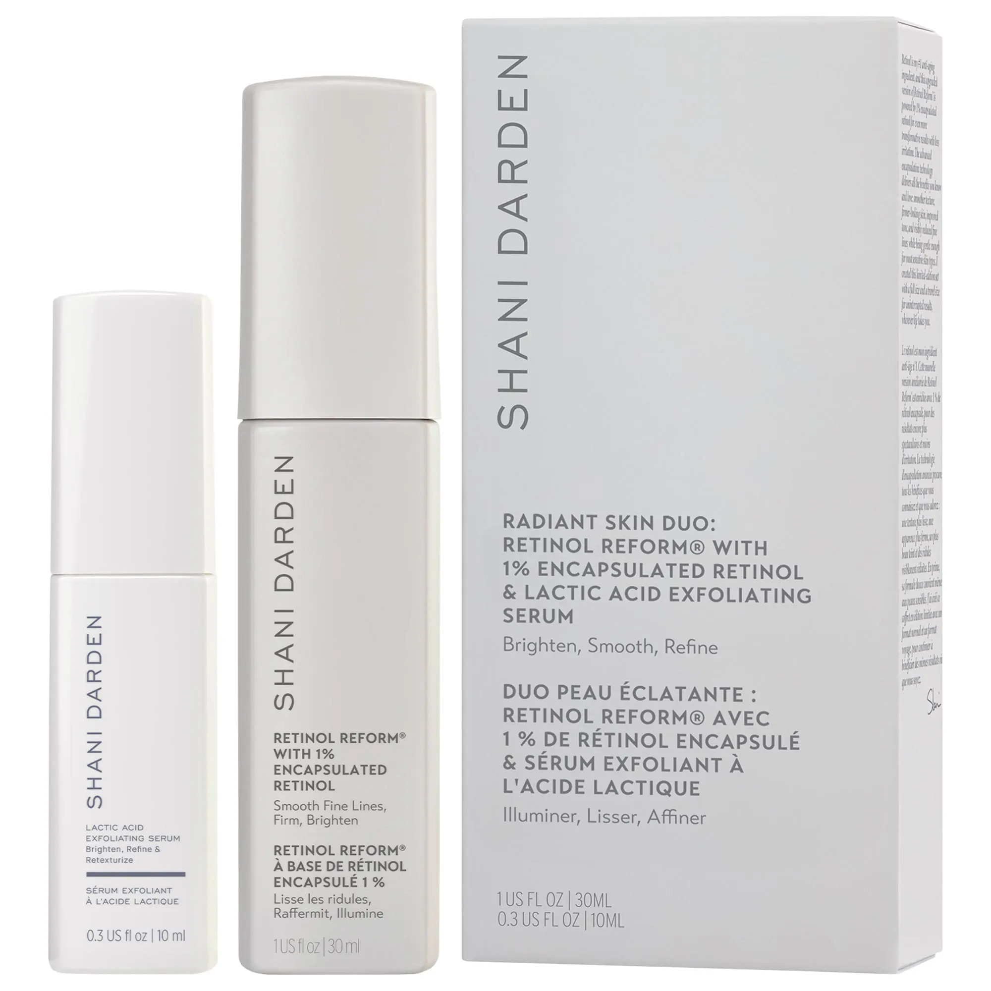 Shani Darden Skin Care Radiant Skin Duo: Retinol Reform and Lactic Acid Serum Gift Set | Sephora (US)