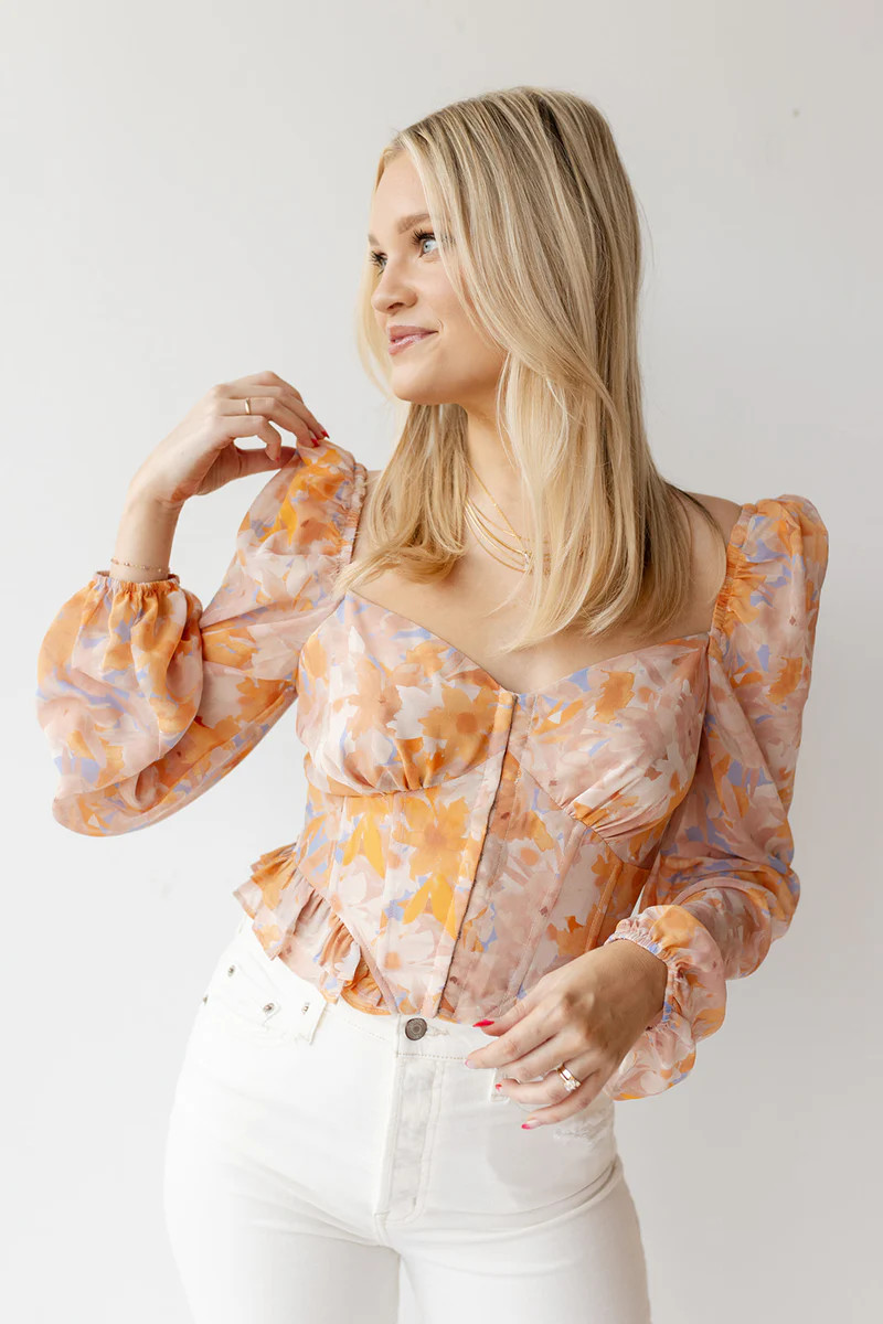 pridget floral top | mode