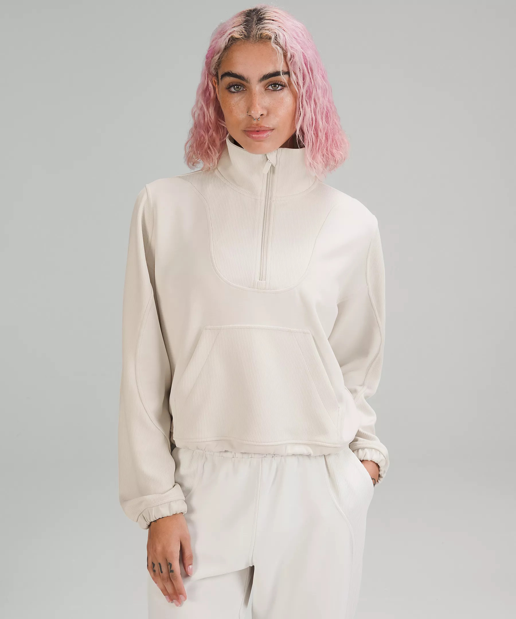 Brushed Softstreme Ribbed Half Zip | Lululemon (US)