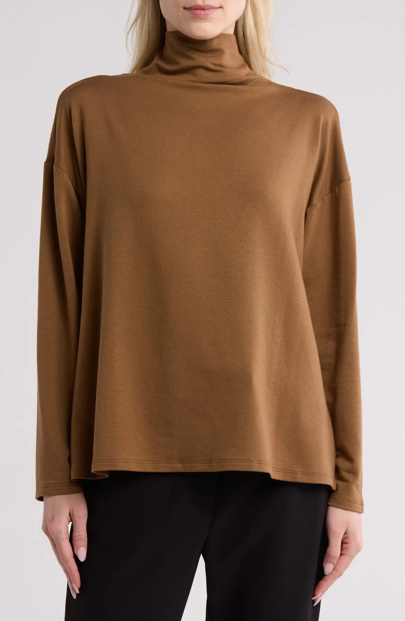 Eileen Fisher Funnel Neck Boxy Top | Nordstromrack | Nordstrom Rack