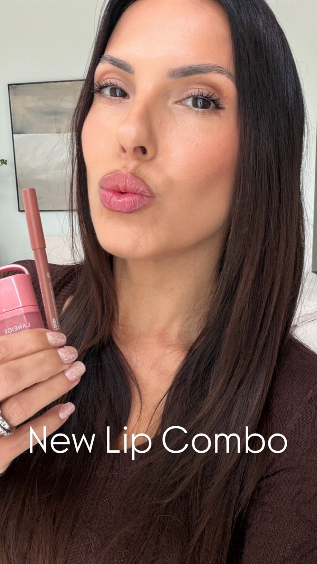 This new lip oil stain is so silky, smooth, and hydrating. 
Wearing the color Lo-fi mauve
Liner is Summer Friday’s in 