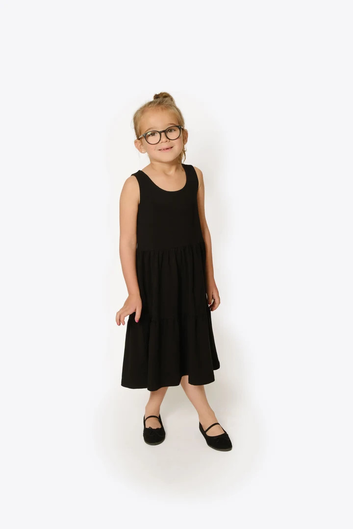 Kids Lake Dress in Midnight Black | SMASH+TESS CA