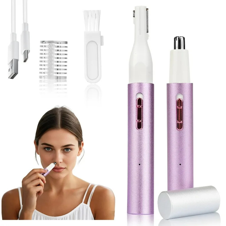 Electric Nose Hair Trimmer for Women Men, Painless Facial Hair and Eyebrow Trimmer, Dual Blades, ... | Walmart (US)