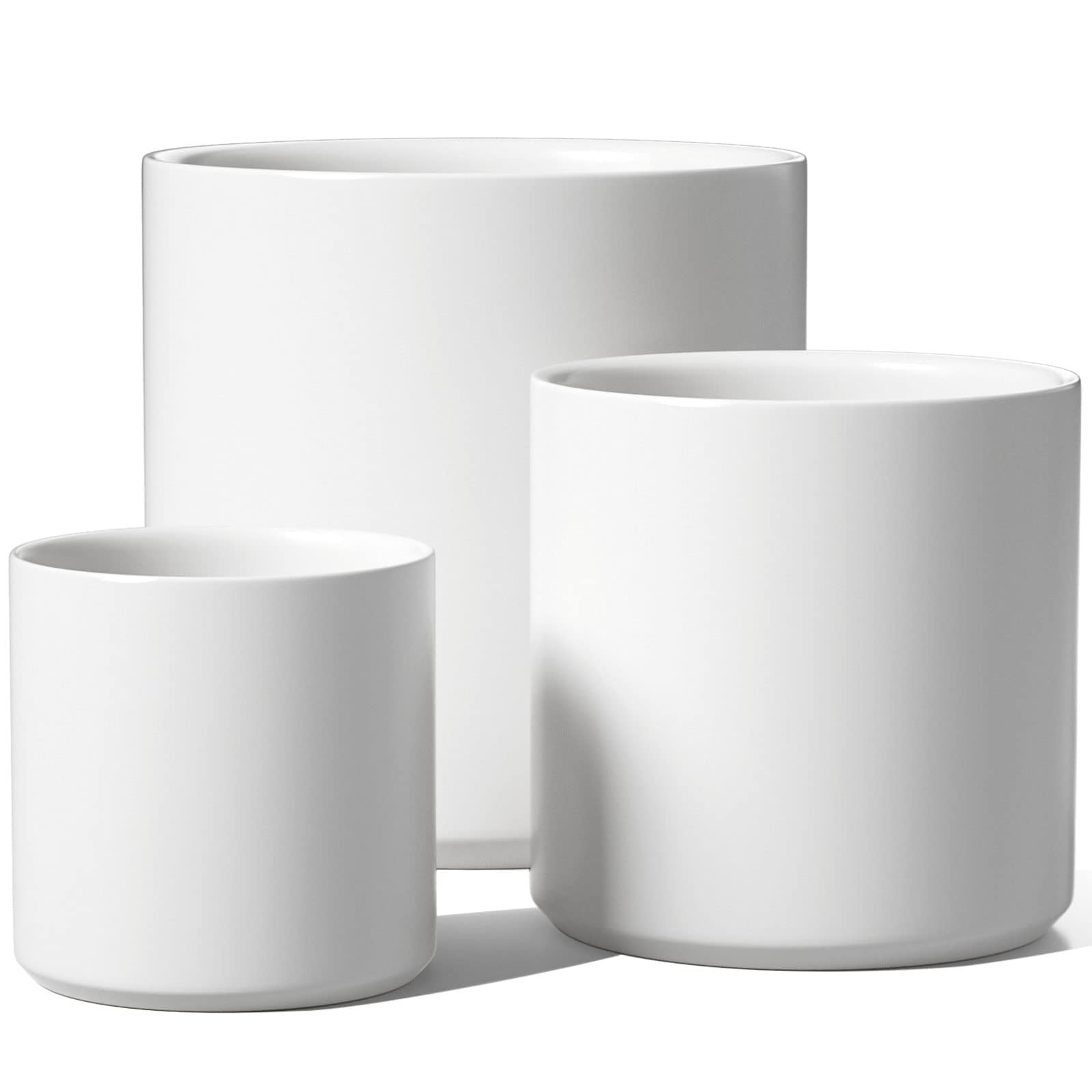 LE TAUCI Ceramic Plant Pots Indoor, 10 Inch 8 Inch 6 Inch Planters for Indoor Plants, Mid-Century... | Amazon (US)