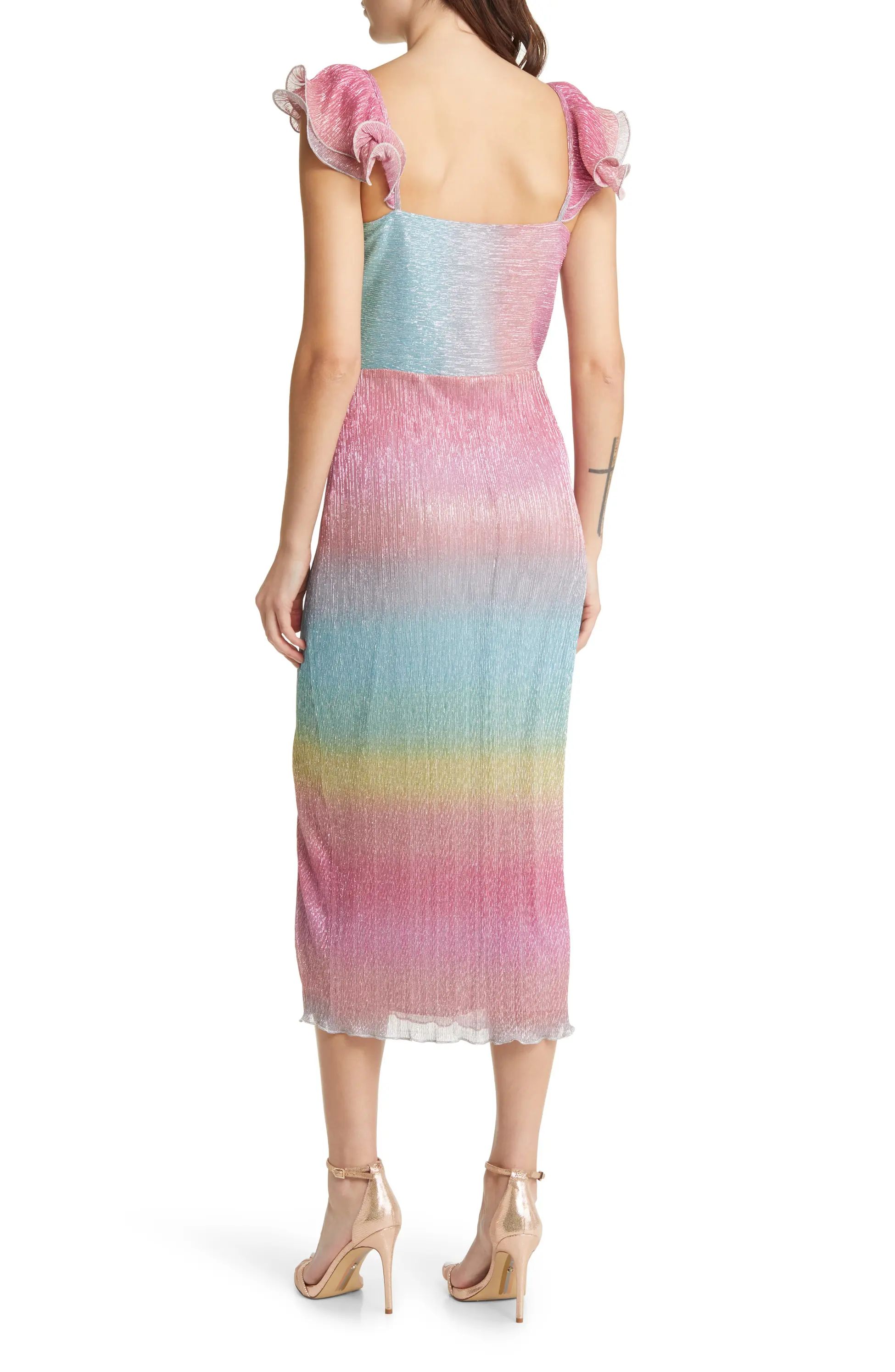 Saylor Myrah Metallic Ombré Midi Dress | Nordstrom | Nordstrom