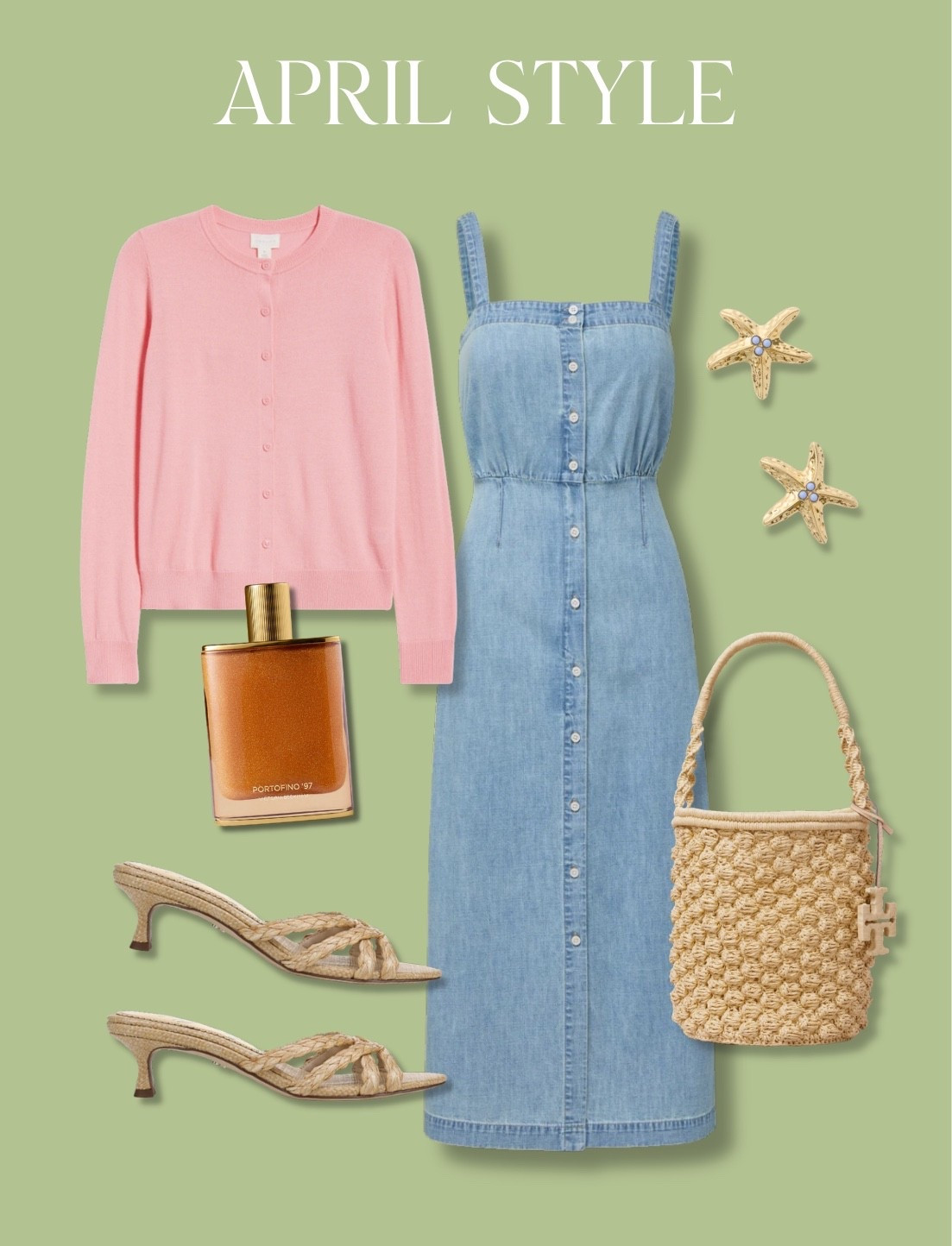 Outfit of the week! This is the perfect outfit for spring! I love raffia accessories and these sandals are an amazing price! A denim dress like this one is so versatile and you’ll wear it all spring and summer. ✨ I always have a cardigan with me as an extra layer and just wear it over my shoulders when it’s warm! I love this pink one. 🌸💓

#LTKSeasonal #LTKootd #LTKOver40