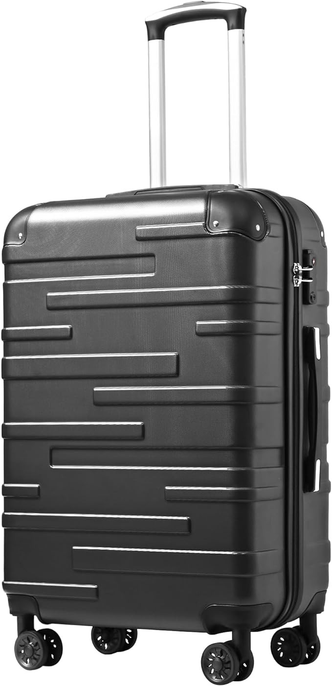 Coolife Luggage Suitcase Carry-on Hardside Travel Luggage TSA Lock Spinner Telescopic Handle | Amazon (US)