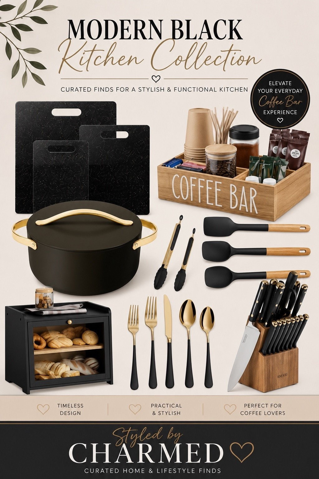 A modern black kitchen never goes out of style. 🖤✨ These curated finds bring together clean lines, warm wood accents, and timeless pieces that instantly elevate your space.

Whether you’re refreshing your coffee bar or upgrading your everyday kitchen essentials, this collection blends beauty with function.

#HomeDecor #StyledByCharmed

#LTKU #LTKHome #LTKSaleAlert
