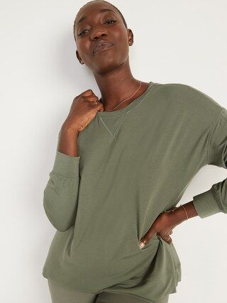 Sunday Sleep Long-Sleeve Pajama Tunic Top for Women | Old Navy (US)