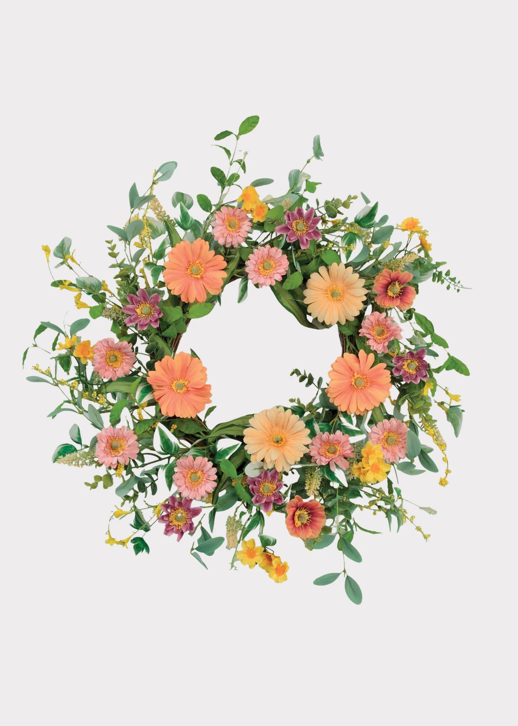 Pink Artificial Daisy Wreath | Colorful Fake Flower Wreaths | Afloral | Afloral