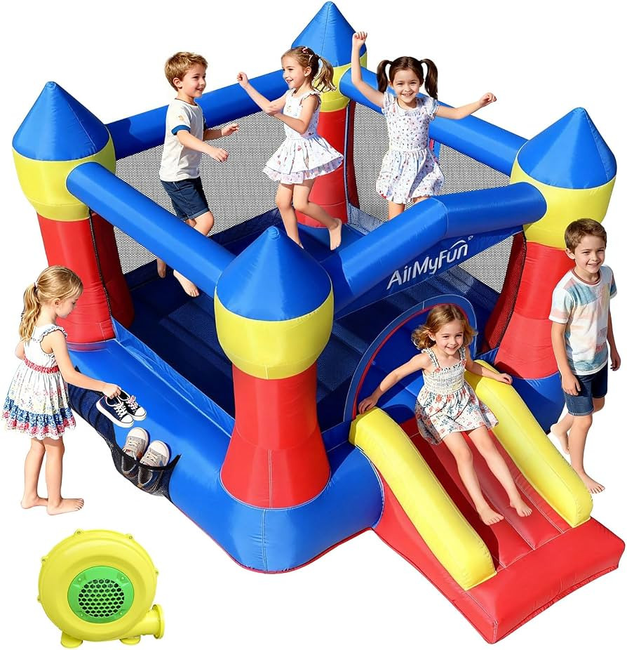 AirMyFun Toddler Bounce House with Blower for Kids 3-8, Inflatable Bouncy Jumping Castle with Sli... | Amazon (US)