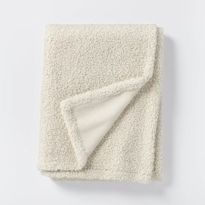 Boucle with Plush Reverse Throw Blanket - Threshold™ designed with Studio McGee | Target