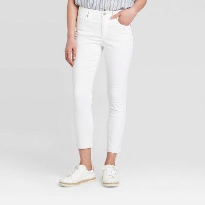 Women's High-Rise Cropped Skinny Jeans - Universal Thread™ White | Target