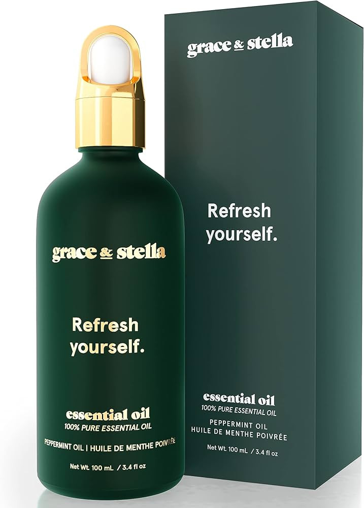Grace & Stella Peppermint Essential Oil - Vegan - 100% Pure & Natural Peppermint Essential Oil to... | Amazon (CA)