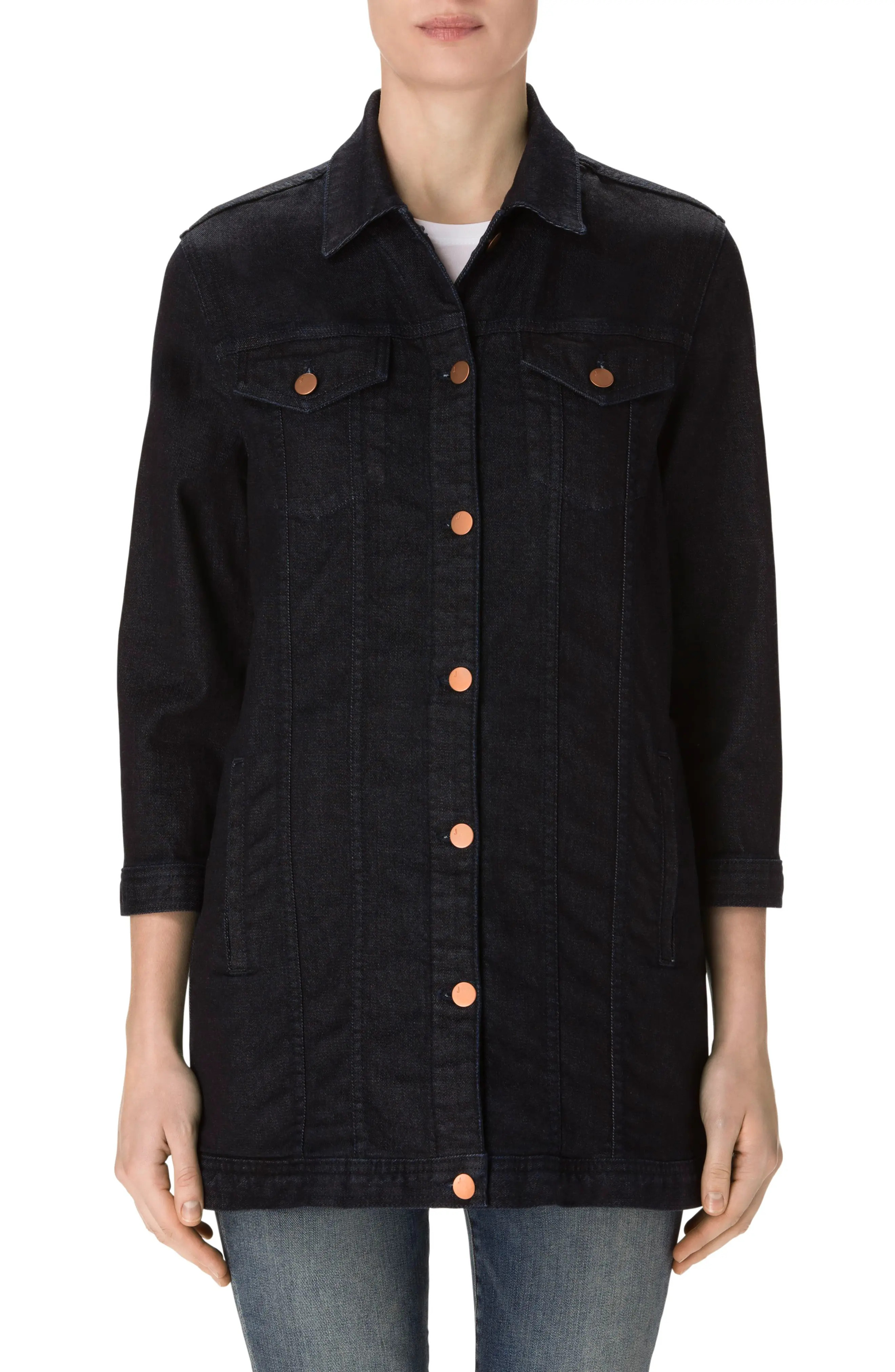 Maxi Longline Denim Jacket | Nordstrom