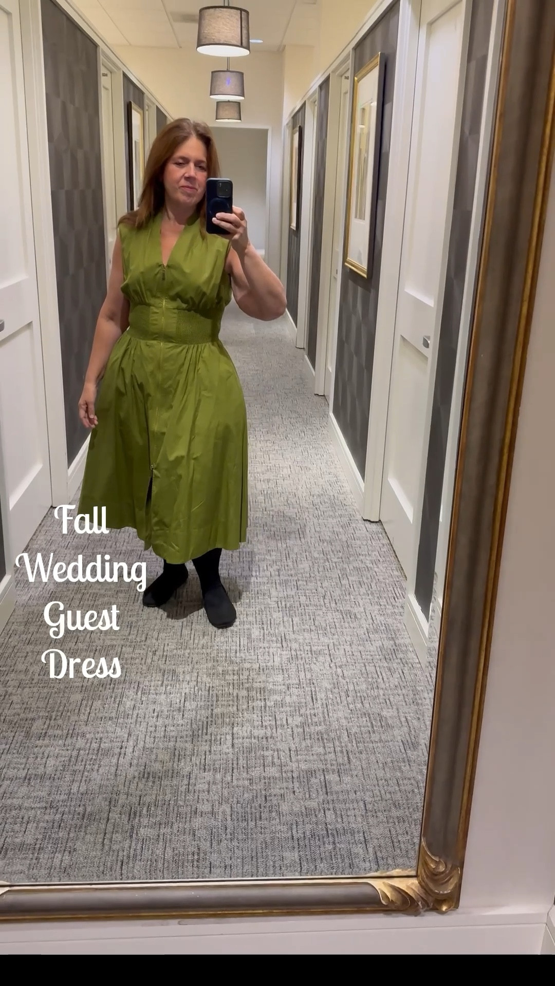 Who says fall wedding guest dresses need to blend in?” 🍃✨ 

Move over, neutrals. This bold olive green dress demands attention without saying a word. The cinched waist flatters, the zipper adds a touch of edge, and the length keeps it elegant. Perfect for a wedding guest dress that says effortlessly confident.👗

Fall in love with the details.

#LTKFallSale #LTKSeasonal #LTKOver40