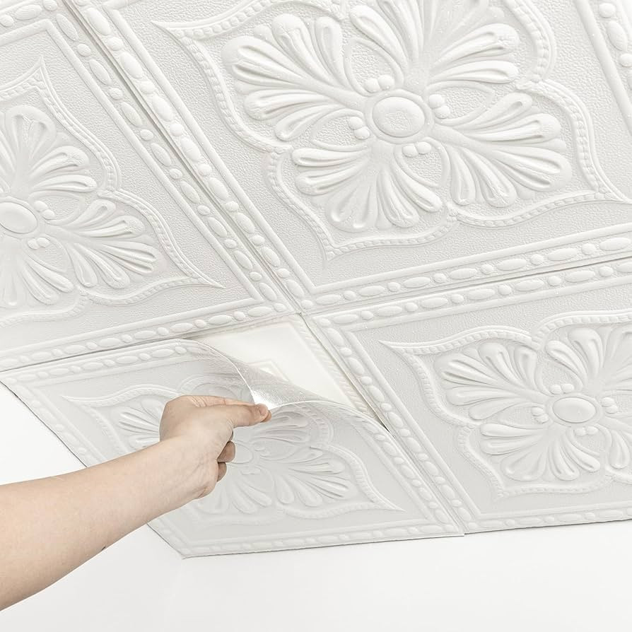 Ceiling Tiles, Ceiling Tiles Peel and Stick Foam, 16 Pcs, Covered 21 Sq.Ft, 3D Wall Panels Peel a... | Amazon (US)