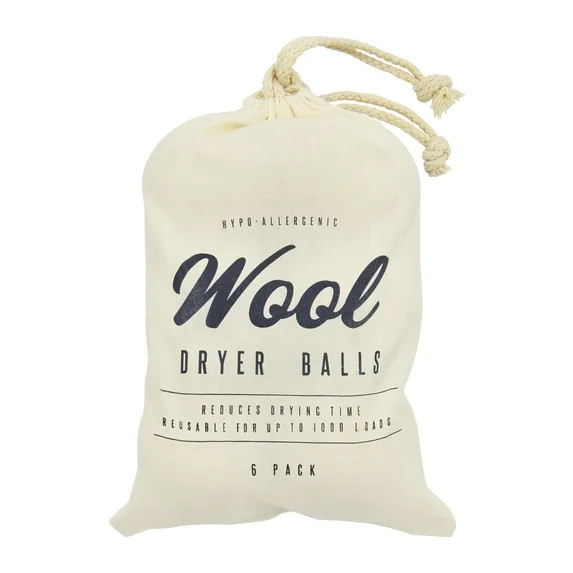 Better Homes & Gardens Wool Dryer Balls, Natural, High-Quality New Zealand Wool, 6‑Count | Walmart (US)