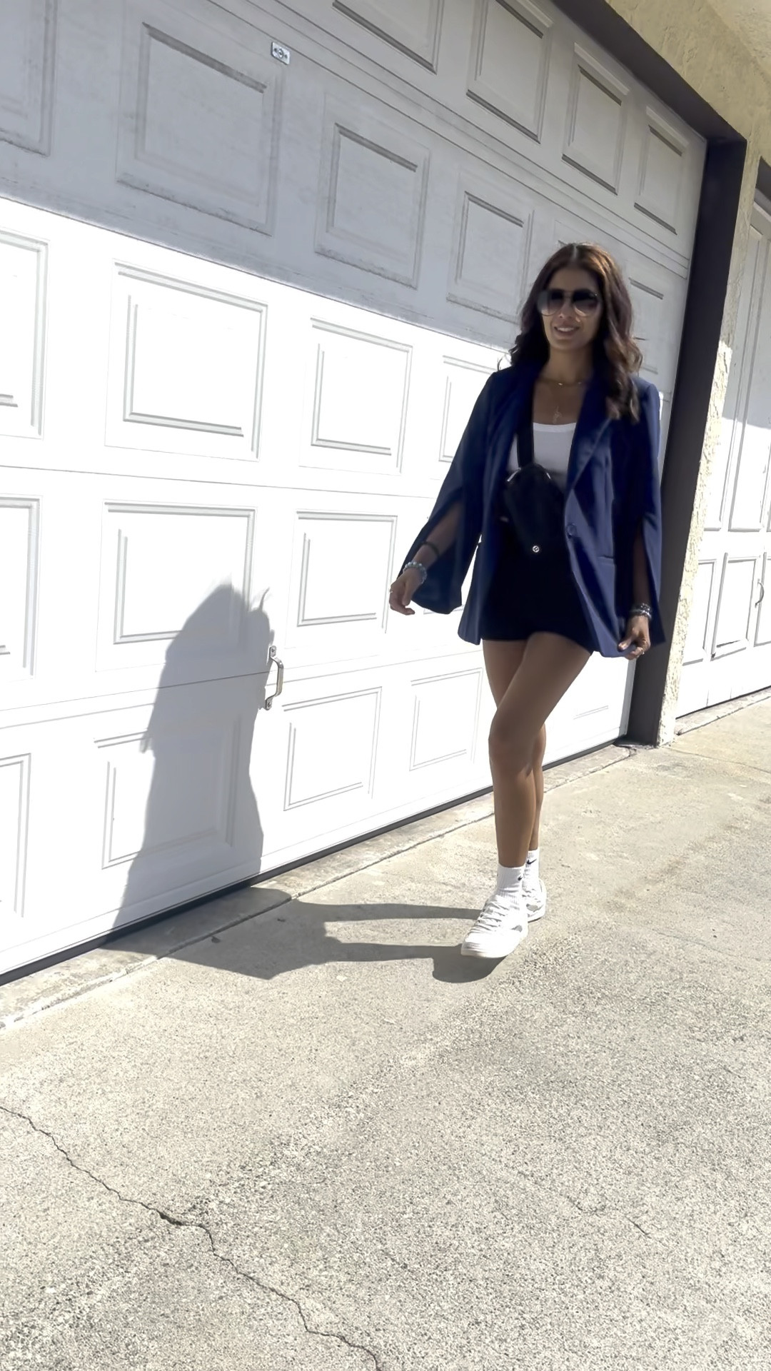 Casual style. The blazer is a must-have piece to own. 
Blazer size small
Biker shorts size XS
Top size XS
Sneakers size 8
Nike socks

Casual outfit. Outfit ideas. Fall outfit. Fall style. Travel outfit. Travel fashion. Downtown. Beach style. Belt bag. Lululemon. Amazon fashion. Sneakers. Airport outfit. LAX. 

#LTKSeasonal #LTKSale #LTKover40