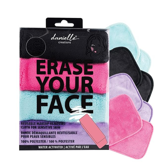 Make-up Removing Cloths 4 Count, Erase Your Face By Danielle Enterprises Enterprises Enterprises | Amazon (US)