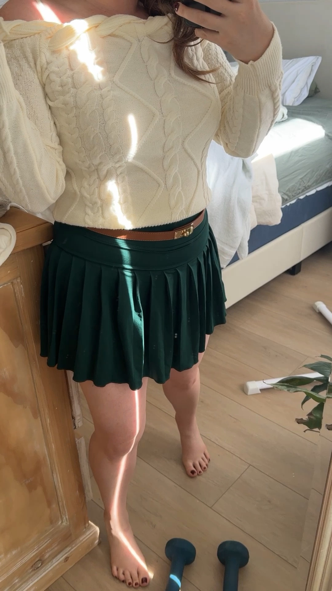 Easy & chic tennis skirt outfit for fall! 2 months postpartum and didn’t want to spend a lot on outfits with my body changing! The shoes are TTS. Sweater is a large. 

#amazonfinds 

#LTKFindsUnder50 #LTKSeasonal #LTKStyleTip