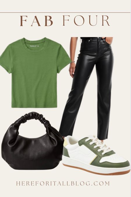 Abercrombie tee
Express vegan leather pants
Amazon bag
American Eagle sneakers

#LTKSeasonal #LTKFind #LTKstyletip