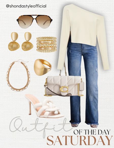 Saturday casual ootd, weekend outfits, elevated casual, brunch outfit, denim, plus size jeans, neutral outfit, spring outfit ideas 

#LTKstyletip #LTKplussize #LTKSeasonal