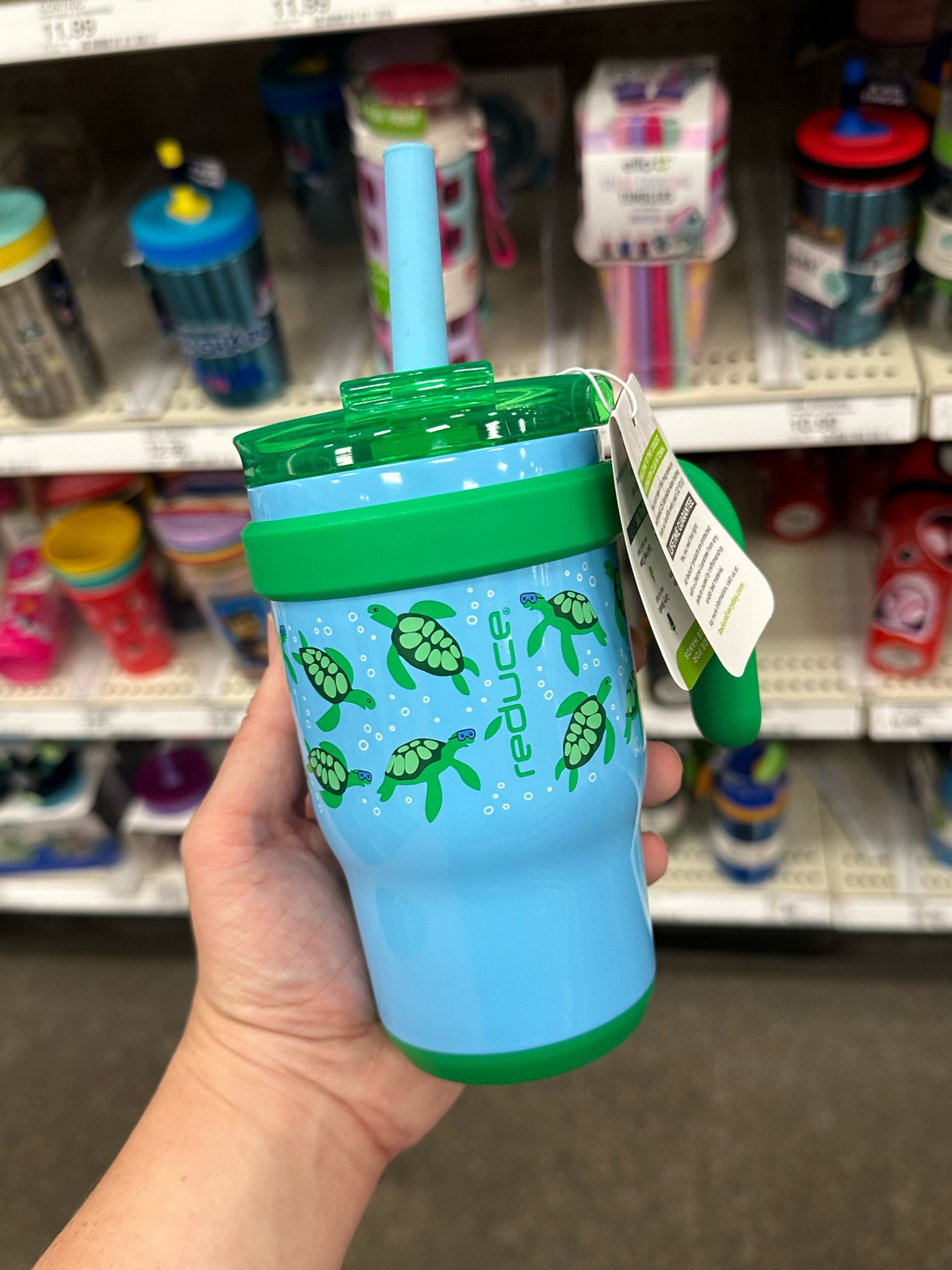Spill proof reduce blue and green turtle design toddler tumbler 

#LTKhome #LTKkids #LTKbaby