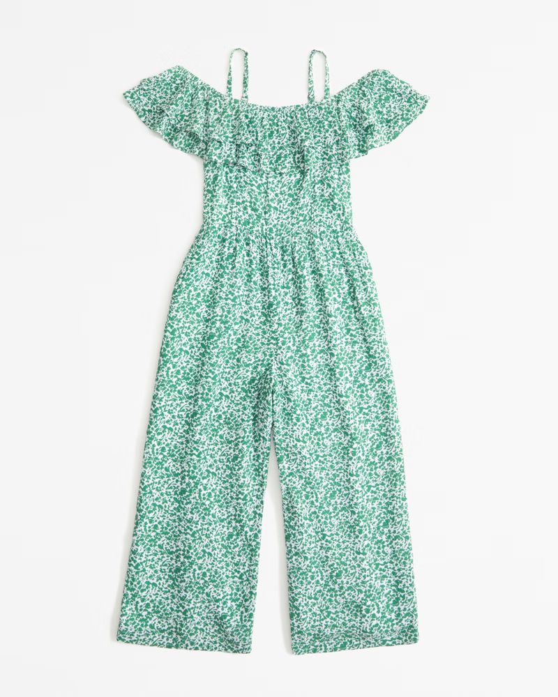 girls crinkle off-the-shoulder jumpsuit | girls dresses & rompers | Abercrombie.com | Abercrombie & Fitch (US)