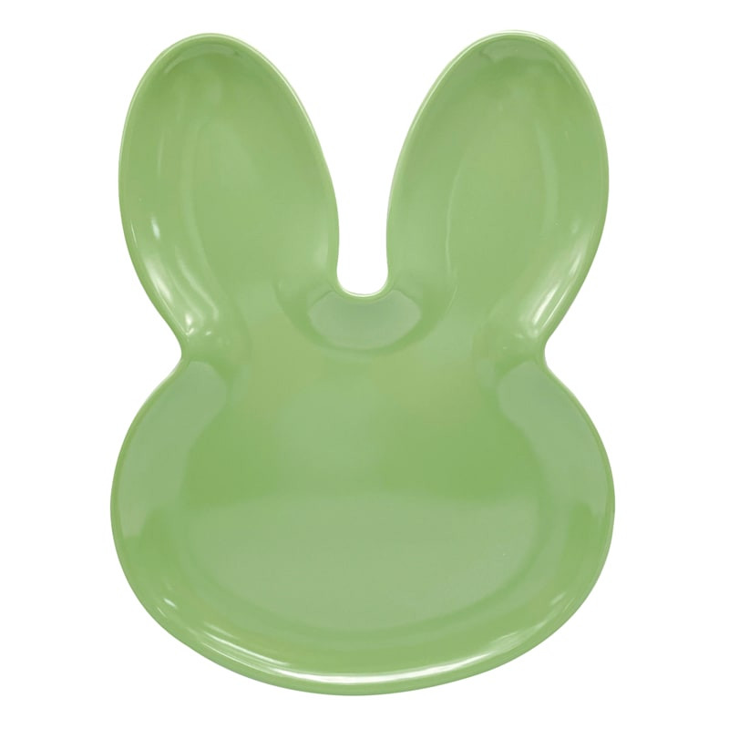 Homespun Easter Green Bunny Plate, 8.5x11 | At Home