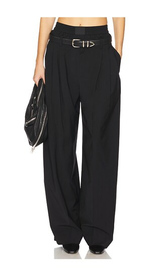 Pleated Trouser With Boxer in Black | Revolve Clothing (Global)