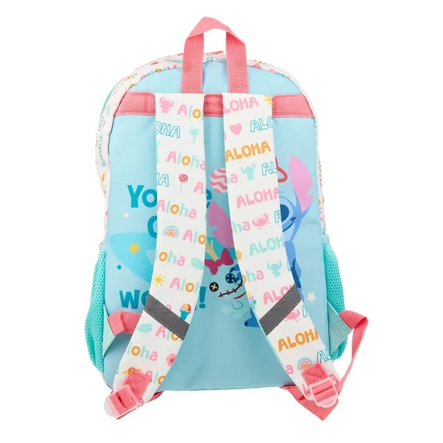 Disney Lilo & Stitch Girls' 17" Iridescent Rainbow Scrump Backpack, Mint Green | Walmart (US)