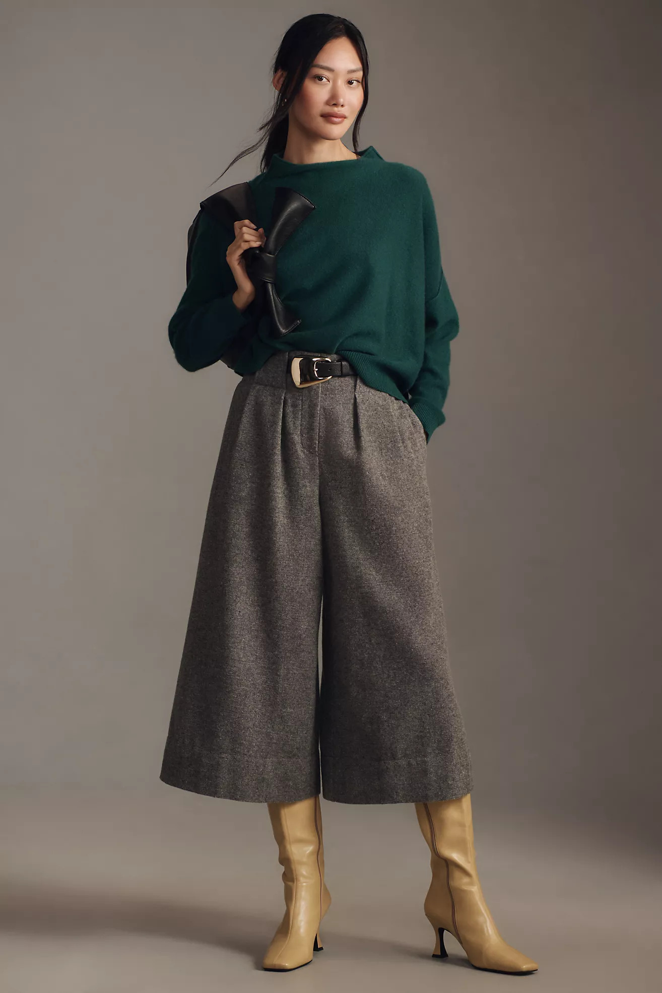 The Alani Cashmere Mock-Neck Sweater by Pilcro | Anthropologie (US)