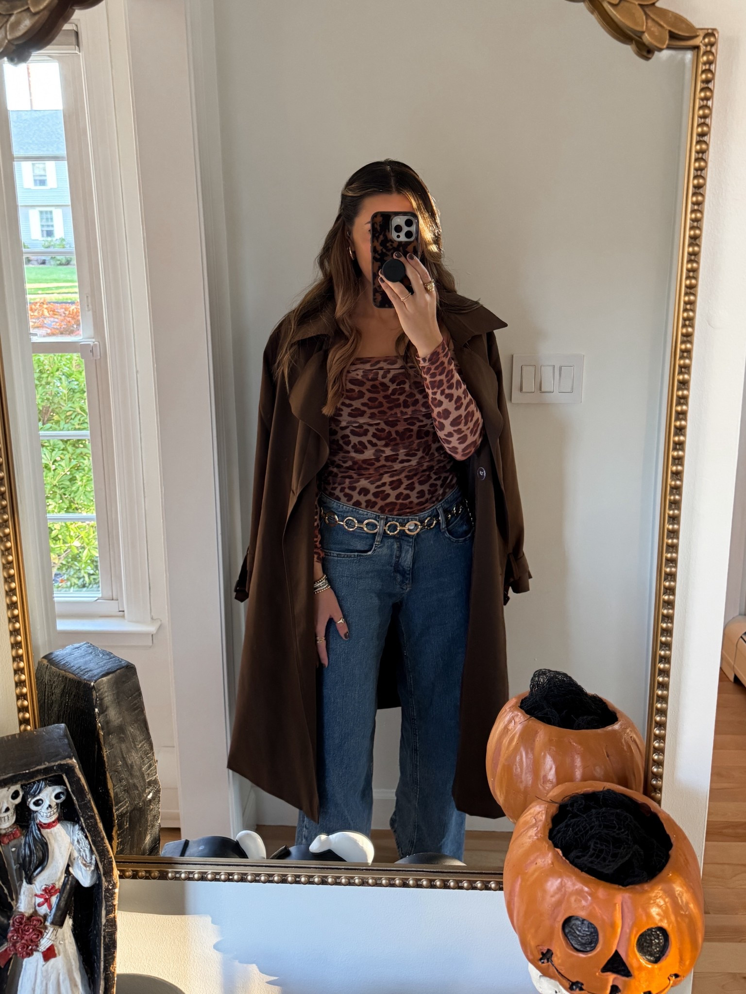 Girls night out ~ wearing size small in the leopard top, size 26 in the denim jeans and size small in the jacket 

#LTKFindsUnder50 #LTKSeasonal #LTKStyleTip
