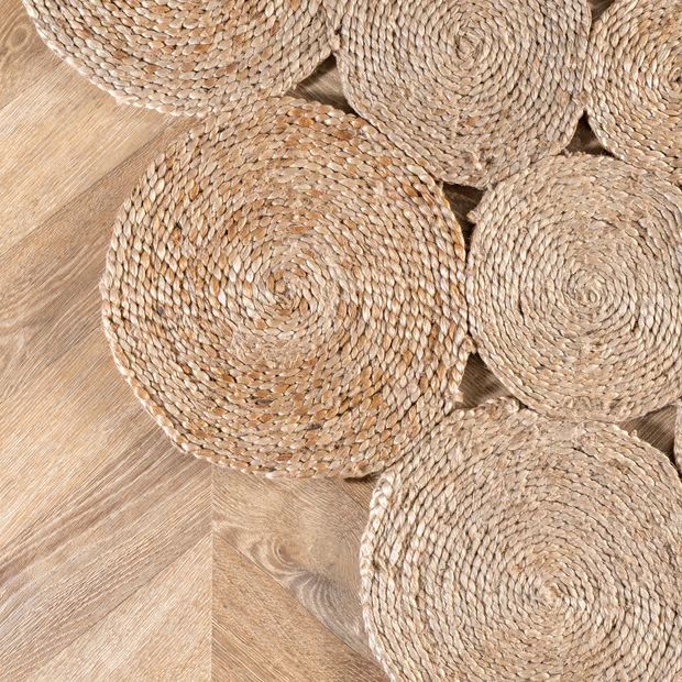 Natural Braided Concentric Circles Area Rug | Rugs USA