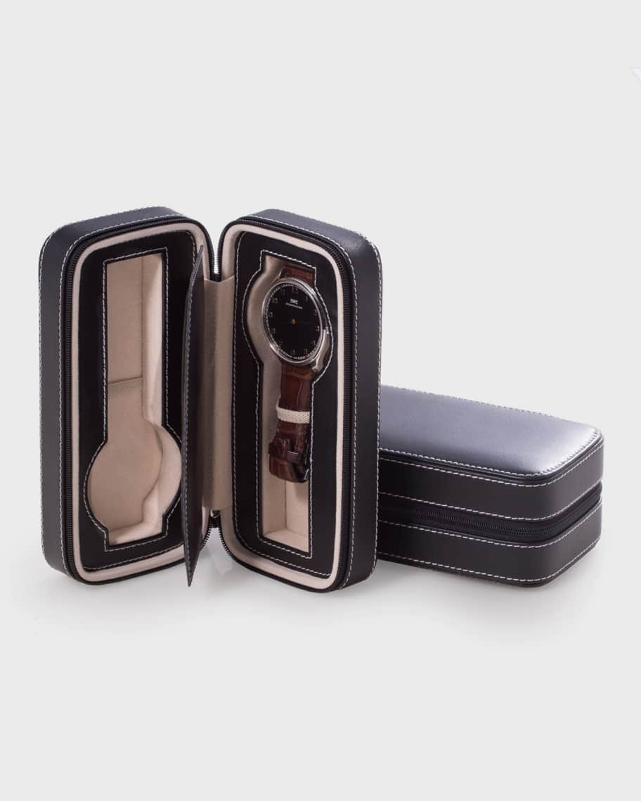 Bey-Berk Leather Travel Watch Case - 2 | Neiman Marcus
